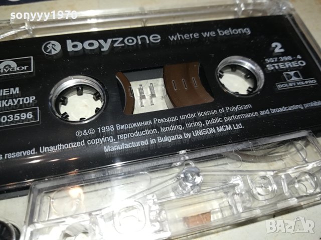 BOYZONE-ORIGINAL TAPE 1909231110, снимка 5 - Аудио касети - 42243514