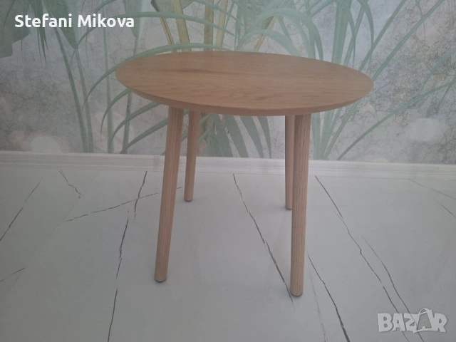 Кръгли дървени масички, снимка 5 - Маси - 53801850