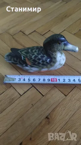 Дървена патица, снимка 2 - Статуетки - 48367373