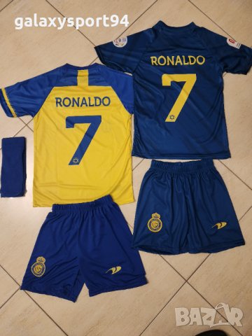 Роналдо Син Детски екип Ал Насър Ronaldo 2023г Син цвят, снимка 5 - Футбол - 39690031