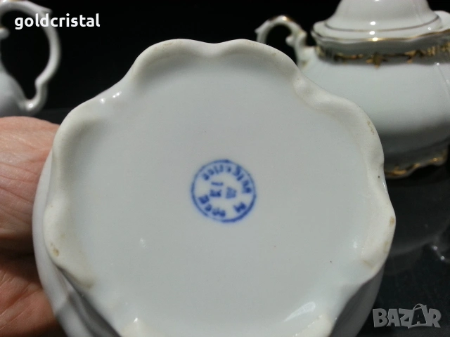 Стар български порцелан чайник заханица латиера , снимка 4 - Антикварни и старинни предмети - 53102974