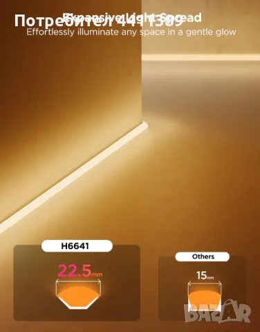 Govee neon rope light Цветна светлина синхронизация на музика, снимка 6 - Лед осветление - 49444910