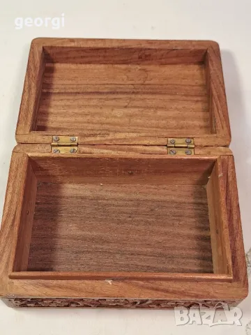 дървена кутия за бижута дърворезба 7/5, снимка 7 - Антикварни и старинни предмети - 49867917