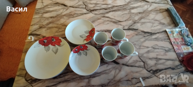 Сервиз от 4бр чинии, чаши, купички чинии за салата, снимка 4 - Други - 44824032
