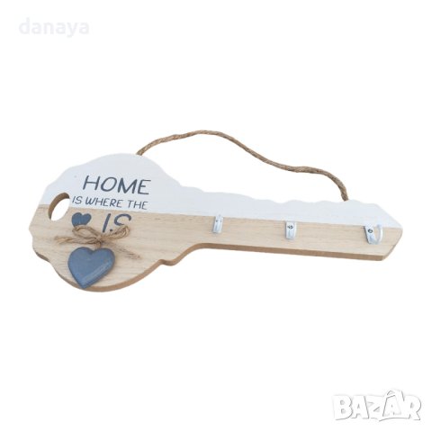 3980 Закачалка за ключове Home is where the heart is, снимка 3 - Закачалки - 42384882