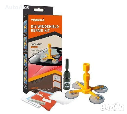 Ремонтен комплект за лепене на автомобилни стъкла - Visbella