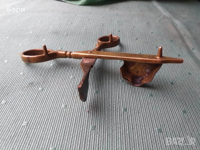 Бронзова ножица за гасене на свещи E.M MORA 1900г, снимка 5 - Антикварни и старинни предмети - 34180221