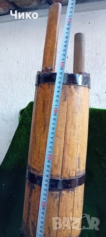 Стара дървена буталка мътилка, снимка 7 - Антикварни и старинни предмети - 53865728