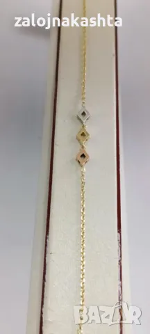 Нова-Златна гривна-1,55гр/14кр, снимка 3 - Гривни - 48892751