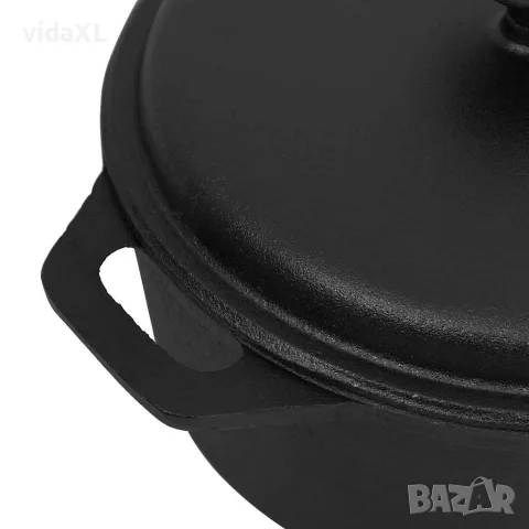 vidaXL Тенджера Ø26,5 см, чугун, снимка 7 - Съдове за готвене - 56146647