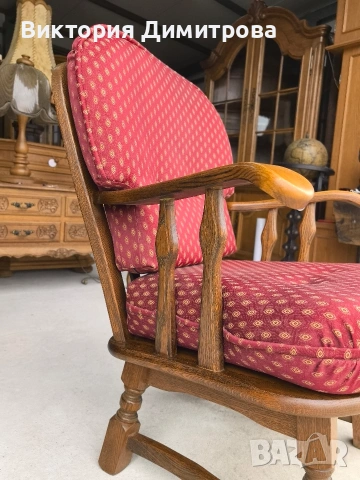 Кресло дъбово (01-073), снимка 6 - Дивани и мека мебел - 53566977