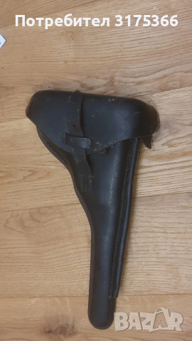 Много рядък кожен калъф кобур  за пистолет Люгер 04 Luger navy или Швейцарският вариант Парабелум