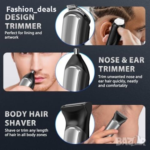 Нов 5 в 1 Тример за мъже: Мощен, Прецизен, Преносим Самобръсначка тяло, снимка 3 - Електрически самобръсначки - 42548615