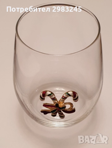 Декорирана стъклена коледна чаша, снимка 4 - Декорация за дома - 52470550