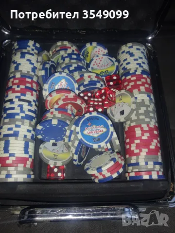 Комплект чипове за покер, снимка 1