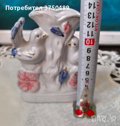 ваза с декорация две гълъбчета , снимка 3 - Вази - 53457878