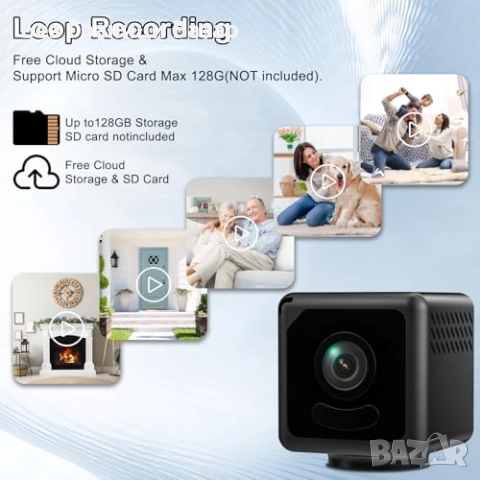 Нова Безжична 1080P Скрита Камера, 150° Широк Ъгъл, Motion Detection, снимка 5 - IP камери - 52341984