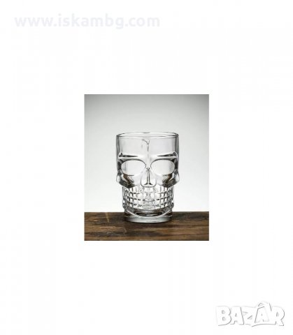 ЗАБАВНА СТЪКЛЕНА ХАЛБА ЗА БИРА ВЪВ ФОРМАТА НА ЧЕРЕП - код 2227, снимка 3 - Чаши - 33941435