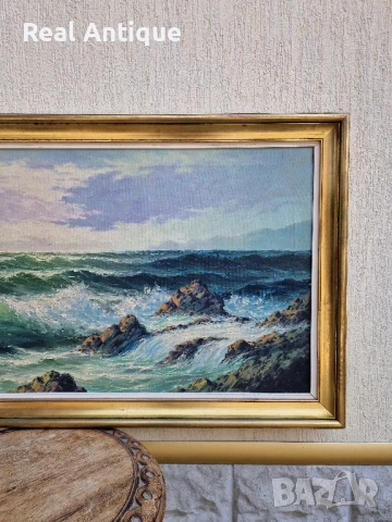 Голяма много добра картина авторска масло върху платно , снимка 4 - Картини - 51190472