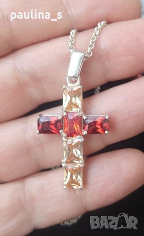 Винтидж / Два различни броя / Стар марков сребърен кръст "Lumani" / проба 925 , снимка 2 - Колиета, медальони, синджири - 41327631