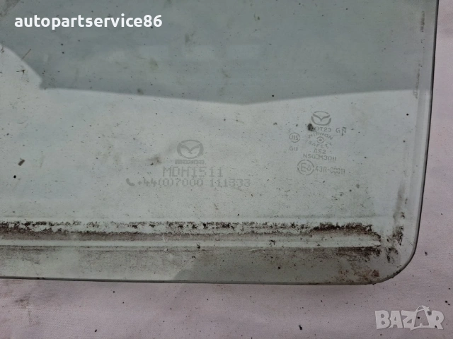 Предно ляво стъкло на врата прозорец за Mazda 626 (2000) 43R-00011 , снимка 3 - Части - 53700253