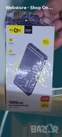 Преносима батерия KLGO KP-33, 10000mAh, снимка 5 - Външни батерии - 53583652