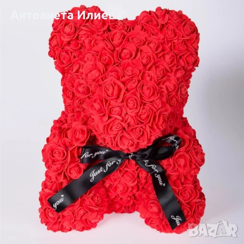 Червено мече от рози. Перфектният подарък. Височина: 25см, снимка 2 - Романтични подаръци - 50951362