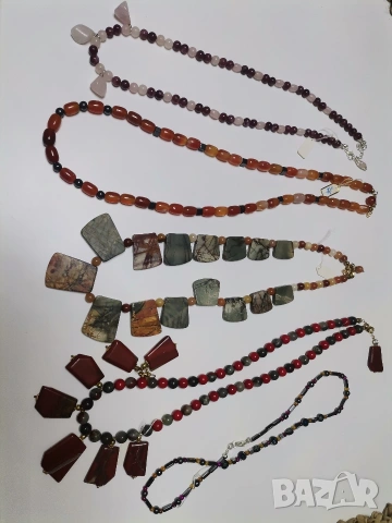 Само 14 Евро - 5 БРОЯ гердани и колиета от натурални камъни, снимка 3 - Колиета, медальони, синджири - 53260057
