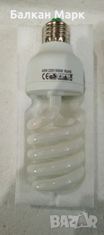 Енергоспестяваща крушка 45W/5500К, снимка 2 - Крушки - 53380602