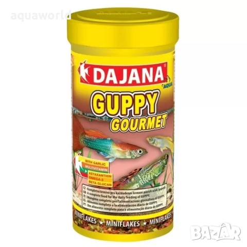 "ПРОМОЦИЯ" Dajana Pet Guppy Gourmet Мини люспи 13гр.