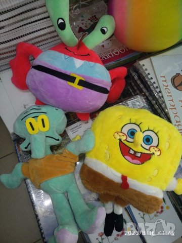 Героите от Спондж Боб квадратни гащи-Сепия, Планктон,Охлюва Гари , Господин Рак, Патрик