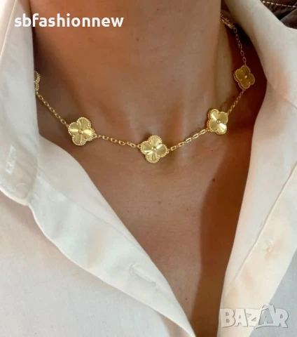 Van cleef gold комплект гердан и гривна, снимка 2 - Бижутерийни комплекти - 50869327