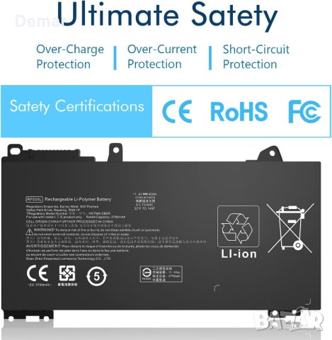 Батерия за HP 11.4V 45Wh 3790mAh HSTNN-DB9R RF03XL, снимка 4 - Батерии за лаптопи - 41647854