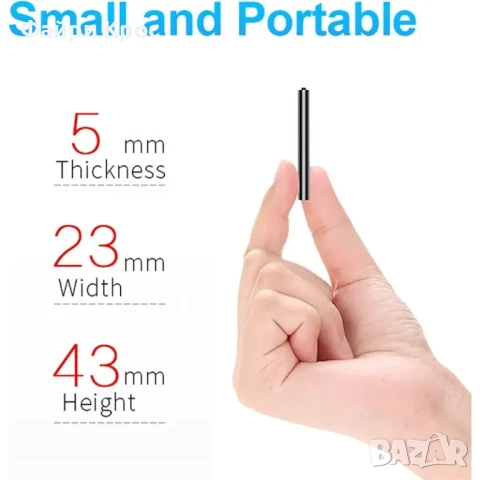 Мини аудио записващо устройство подслушвател таен звукозапис скрит глас рекордер 15 часа, снимка 3 - Микрофони - 50624529