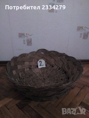 Стари плетени кошници-панери,големи ръчно изплетени, през 40-те години, снимка 4 - Антикварни и старинни предмети - 41898860