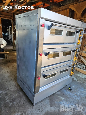 Фурна Печка за Закуски Пици Хляб Трифазна 3 нива 6бр. Тави 60/40см., снимка 2 - Обзавеждане на кухня - 53732196