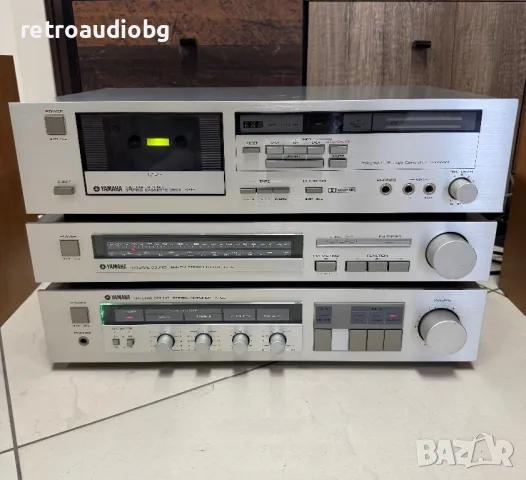 💥Ретро аудио система сет YAMAHA - усилвател, дек и тунер 1987 г - Made in Japan💥, снимка 1