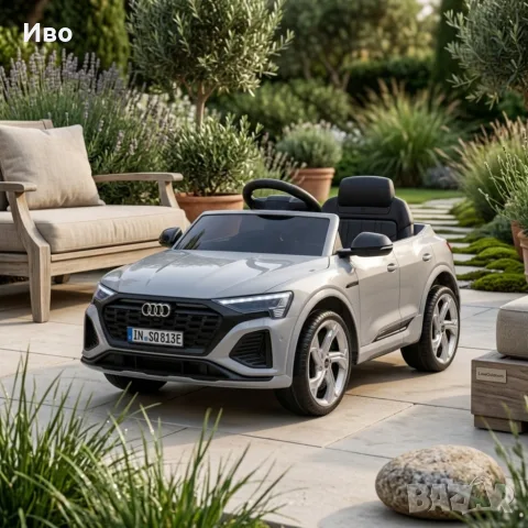 Детска акумулаторна кола Audi RS Q8 12V - Дис. управление, музика, LED светлини и амортисьори – сива, снимка 3 - Коли, камиони, мотори, писти - 55855100