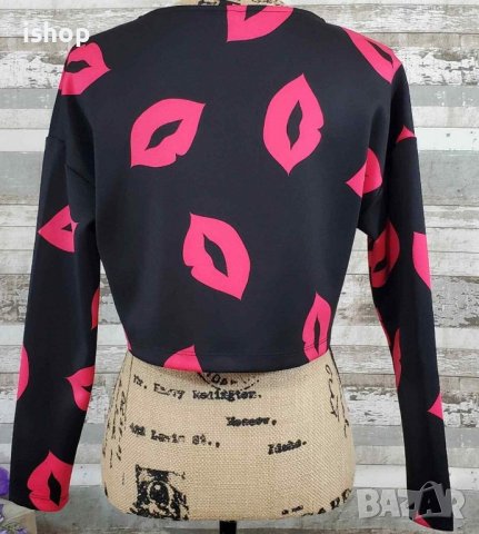 Дамска Блуза Pink Lips, снимка 5 - Блузи с дълъг ръкав и пуловери - 39581591