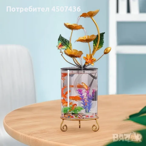 2025 Комплект USB захранван декоративен фонтан с аквариум , снимка 4 - Декорация за дома - 51264994