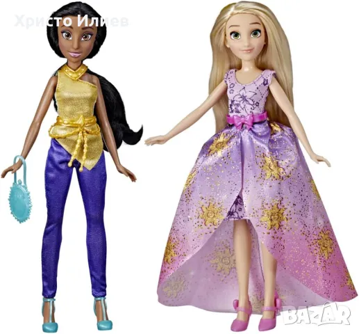 Моден гардероб Disney Princess - С кукли Жасмин и Рапунцел, снимка 3 - Кукли - 48064150