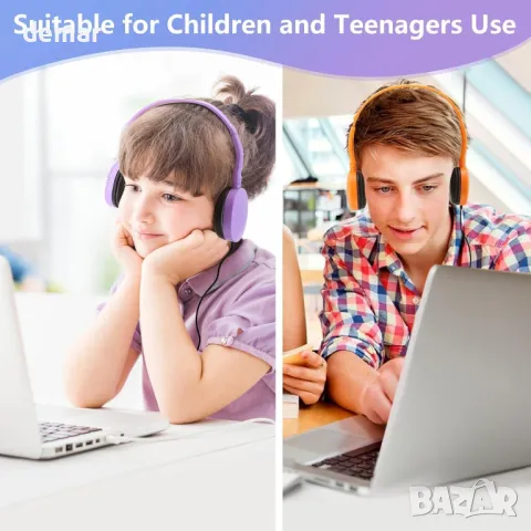 NANONAN Комплект от 12 детски слушалки, многоцветни кабелни детски слушалки, регулируеми с 3,5мм жак, снимка 7 - Слушалки и портативни колонки - 49870013