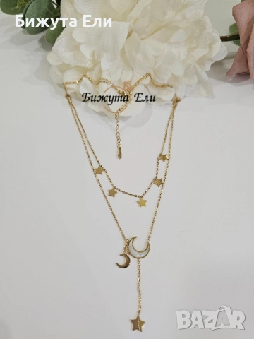 Колие медицинска стомана Луна, снимка 3 - Колиета, медальони, синджири - 51597113