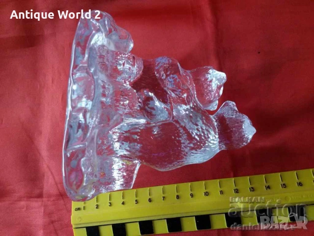 Шведско Преспапие , Статуетка Кристално Стъкло МЕЧЕТА, снимка 4 - Антикварни и старинни предмети - 53291036