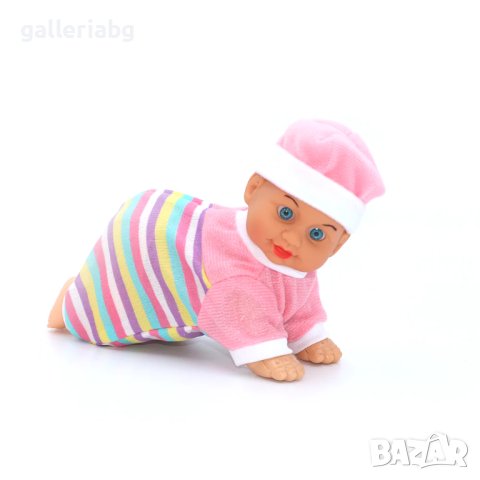 Пълзящо говорещо бебе в два цвята , снимка 2 - Кукли - 40564266