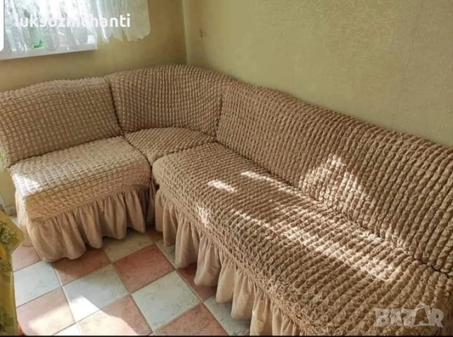 Калъф за кухненски ъглов диван без подлакътници , снимка 10 - Покривки за легло - 38025850