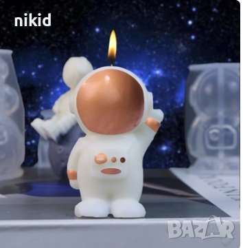 3d Космонавт Астронавт прав силиконов молд форма фондан гипс смола шоколад свещ декор, снимка 2 - Форми - 44329945