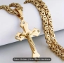 Уникален ланец с кръст от медицинска стомана, снимка 1