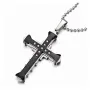 Jesus Crystal Cross / Кръстче с камъни - Black, снимка 2
