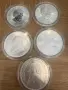 Лот инвестиционни сребърни монети по 1oz 9999 , снимка 12